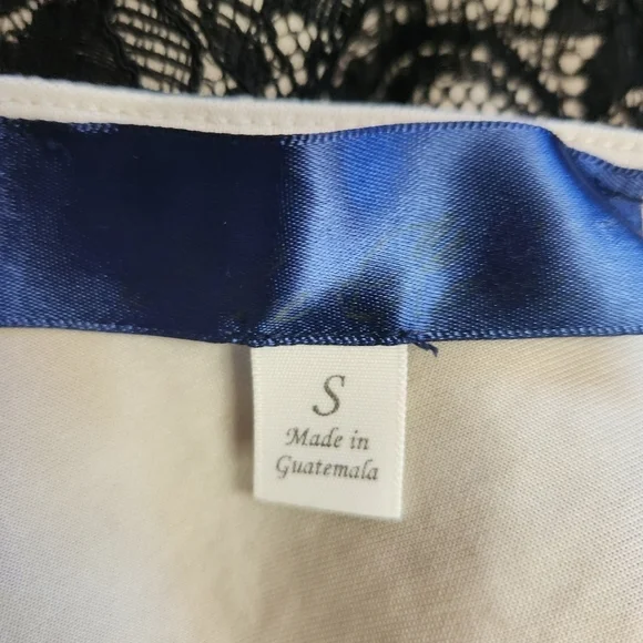 UNBRANDED sleeveless fit & flare lace mini dress cream black size small - Picture 5 of 6